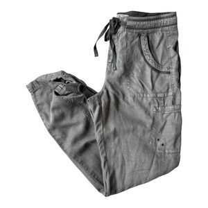 Anthropologie Marrakech Gray Utility Cargo Pants 26 Brooklyn Lyocell Grunge Chic